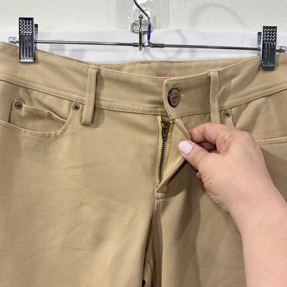 Lilly Pulitzer Size 2 Worth Skinny Pants Tan Ponte Stretch Classic Minimalist - Picture 16 of 16